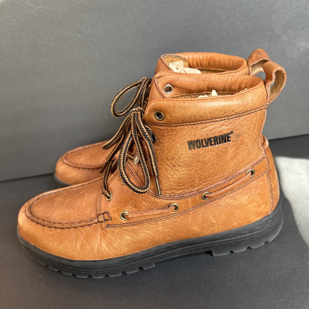 Vintage Y2K Wolverine Womens Brown Leather Lace Up Hiking Boots Size 7.5 EUC